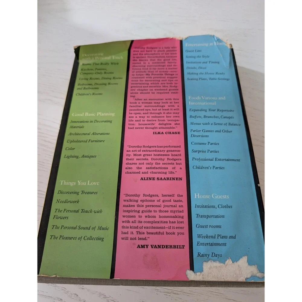 My‎ Favorite Things Dorothy Rodgers 1964 Decorating and Entertaining Guide